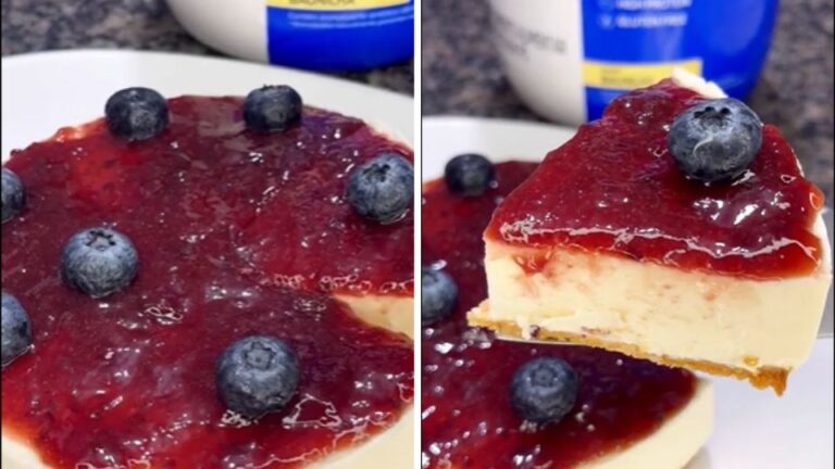 Receita de Cheesecake Low Carb de frutas vermelhas com Whey Protein