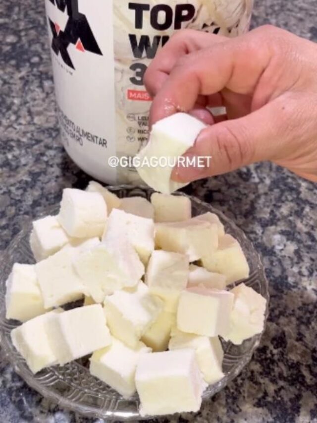 marshmallow proteico com Whey protein