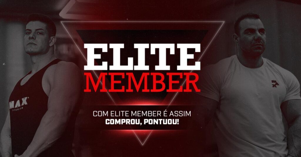 banner elite member da max titanium com slogan "com elite member é assim: comprou, pontuou!"