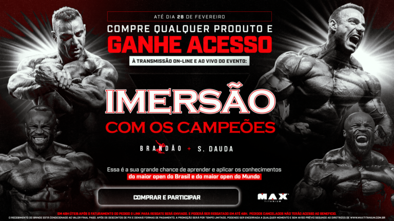 capa evento max com rafa brandão e campeão do Olympia 2024 S. Dauda